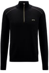 New Mens Hugo Boss Zoldan Half Zip Jumper Black Size S RRP£199