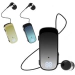 Casque D'Écoute Wireless Mono Blutooth 5.3 Rétractile Display Clip On K65