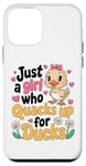 iPhone 12 mini Just a Girl Who Quacks Up for Ducks Cute Cartoon Design Case