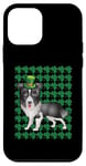 Coque pour iPhone 12 mini Husky Leprechaun Dog Lucky Shamrock St.Patrick's Day