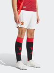 adidas Manchester United Mens 24/25 Home Stadium Shorts - White, White, Size 2Xl, Men