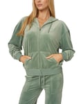 Juicy Couture Halan Oversized Zip Thru Hoodie W Chinois Green (Storlek XS)