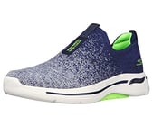 Skechers Men's Gowalk Arch Fit Wander-Sneaker, Elastische Passform Track & Field Shoe, Navy Lime Green, 6 UK