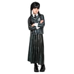 RUBIES - Déguisement Luxe Enfant MERCREDI Officiel - Haut avec Col et Cravate, Veste et Jupe Longue - Mercredi Uniforme - Taille Enfant au Choix - Série Wednesday - Costume Halloween, Pour Ado, Filles