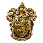 The Noble Collection Harry Potter Gryffindor Crest Wall Art - 11in (28cm) Elegant Gold Resin Wall Plaque - Officially Licensed Film Set Movie Props Gifts