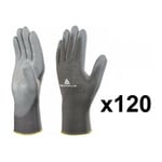 Delta Plus - 120 paires de Gants tricot polyamide / paume polyuréthane VE702PG Taille: 8