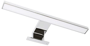 Kibath B 30 cm, lampe LED 6000 K pour appliques, installation sur meuble ou miroir de salle de bain. Type de lumière : blanc froid, 8 W, chrome brillant.