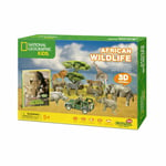 National Geographic African Wildlife Kids Educational 3D 69-Piece Puzzle Jigsaw