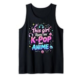 This Girl Runs On K-pop And Anime Cute Fan Tank Top