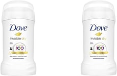 X2 Dove Invisible Dry Antiperspirant Stick 40 ml FREE SHIPPING