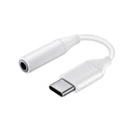 USB Type C to 3.5mm Jack Audio AUX Adapter Headphones- White