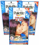 3x Schwarzkopf EXTREME VIOLET X88 Palette Color XXL Xcite 25ml - Hair Colour