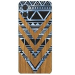 Coque pour Moto E13 bois aztec noir