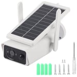 Jeffergarden Caméra solaire 1080P Surveillance sans fil extérieure étanche à la pluie moniteur de Vision nocturne à distance alimenté par batterie