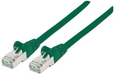 intellinet 350594 Câble Réseau, RJ45 Connecteur Mâle, Cat 6a SFTP 100% Cuivre, Vert, 0,5 m