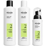 NIOXIN Scalp and Hair Thickening System 2 for Natural Hair with Progressed Thinning Loyalty Kit