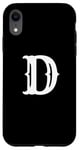 iPhone XR Letter D in white large bold American west style font Case