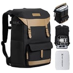 K&F Concept Sac à Dos Appareil Photo Sac DSLR Sac de Voyage avec Housse Imperméable Inclus pour DSLR Canon Nikon Sony Olympus (XL)