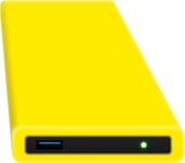 HipDisk Disque Dur Externe 2,5 Pouces USB 3.0 en Aluminium avec Coque de Protection en Silicone pour Disque Dur SATA et SSD Antichoc imperméable Disque SSD 500 Go Jaune