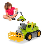 Driven by Battat - Chariot élévateur télescopique - 43 cm - Jouet de camion de construction avec bras de grue extensible - Lumières et sons - jouet pour garçons et filles, 3 ans +