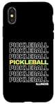 Coque pour iPhone X/XS Pickleball Illinois Pickleball Retro Paddle Pickleball