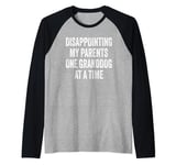 Disappointing My Parents One Granddog at a Time Raglan Baseball Tee