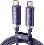 Câble Usb C Vers Usb C 240W Pd3.1, Cable Usb C Charge Rapide Tressé En Nylon, Compatible Avec Samsung S23 S22 Iphone 16 15 Pro Macbook Ipad Dell Google Pixel (1M, Violet)[X2913]