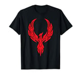 Red Phoenix Fire Bird Symbol Magic Fantasy Circle Life Sun T-Shirt