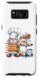 Coque pour Galaxy S8 Bakery Gnome Chef Pancake Dough Boss Décoration de Cuisine Poster