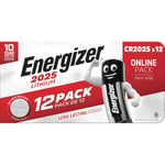 Energizer Pile CR2025, Pile Plate, Lot de 12