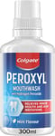 Colgate Peroxyl Antiseptic Mint Flavour Mouthwash 300ml - Alcohol Free, Pack 1