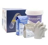 Michelangelo Premium Kit Moulage Main Couple - Set Complet avec alginate, Craie et Carafe graduée pour Sculpture 3D. Idée Cadeau pour Couples, Amis et Famille. Fabriqué en Italie.