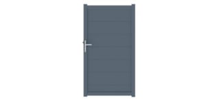 Portillon aluminium Chalon gris anthracite RAL 7016 100x180 cm Jardimat