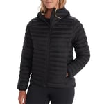 Marmot Femme Wm's Echo Featherless Hoody, Veste de randonnée chaude, veste fonctionnelle déperlante, manteau matelassé doublé, veste isolée résistante au vent, Black, S