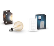 Philips Hue - E27 Filament G125 - White Ambiance & Dimmerbryter - Pakke