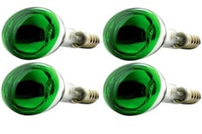 OmniaLaser - Lot de 4 Ampoules à Incandescence colorées, E27, 60 W