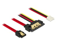 DELOCK – Cable SATA 6 Gb/s 7 pin receptacle + Floppy 4 pin power female > SATA 22 pin (85234)