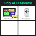 caméra de surveillance de voiture DVR AHD,4 canaux,7 pouces,pour camion,avec Vision nocturne et arrière,prise en charge de carte SD - Type AHD Monitor-SD Card 128G