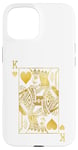 Coque pour iPhone 15 Cartes de poker Lucky Knight King of Hearts Game Casino