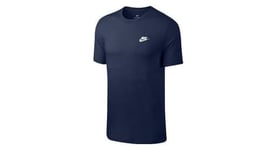 Tee shirt manches courtes nike sportswear club bleu fonce