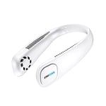 STAYCOOL Mini Portable USB Rechargeable Handsfree Bladeless Neck Fan, 3 Speed, 18 Hours use, Lightweight and Comfortable, Perfect for People on The go, or for Women with Menopause - White - F1901WH