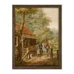 Artery8 Andriessen Dutch Landscape House Horse Painting Artwork Framed Wall Art Print 18X24 Inch