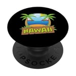 Aloha Hawaii Surf Beach Vintage Maui Vacances Hawaïennes Surf Beach PopSockets PopGrip Adhésif