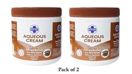 CURALENE AQUEOUS CREAM DRY SKIN RELIEF Cocoa Butter 500ml x 2 TWIN PACK