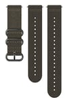 Suunto Bracelet de remplacement Original pour les Montres Suunto Spartan Sport WRH, Suunto 9, Textile, Longueur : 24,4 cm, Largeur : 24 mm, Gris/Noir, avec Broches de fixation, SS050229000