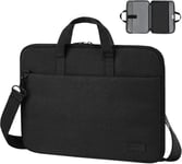 Pochette Ordinateur 15.6 Pouces,Sacoche Ordinateur étanche Multifonctionnelle avec bandoulière réglable,Très Mince Sac bandoulière Compatible avec Acer,MacBook,ASUS,Dell,Lenovo,HP