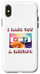 Coque pour iPhone X/XS Cassette Tape Retro Music Costume des années 80 et 90