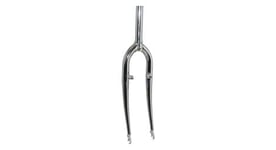 Fourche vtt 26   rigide cintree acier chrome avec tasseaux pivot lisse 250mm 1  1 8   28 6mm exterieur