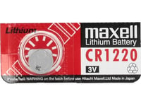 Maxell Cr1220, Engångsbatteri, Cr1220, Lithium-Manganese Dioxide (Limno2), 3 V, 1 Styck, 36 Mah