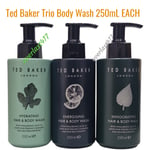 Ted Baker Hair & Body Wash Men, Energising,Invigorating,Hydrating,250ML,GIFT SET